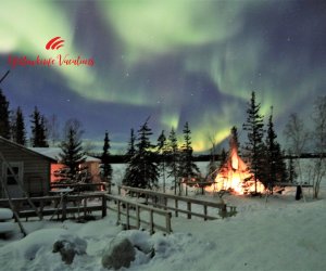 Aboriginal tipi aurora Yellowknife